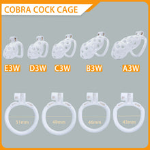 Load image into Gallery viewer, While Hole Cobra Chastity Cage Kit 1.77 To 4.13 Inches Long
