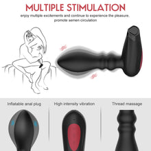 Load image into Gallery viewer, Wireless Remote Control Vibrator Inflatable Anal Plug
